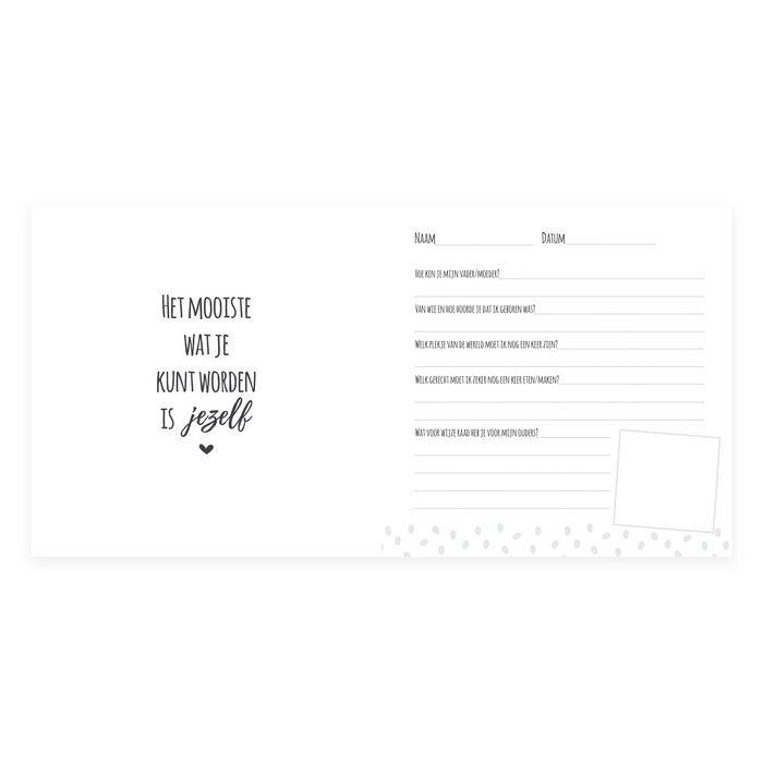 Kraambezoekboek Invulboek Baby - Modern Stip Design