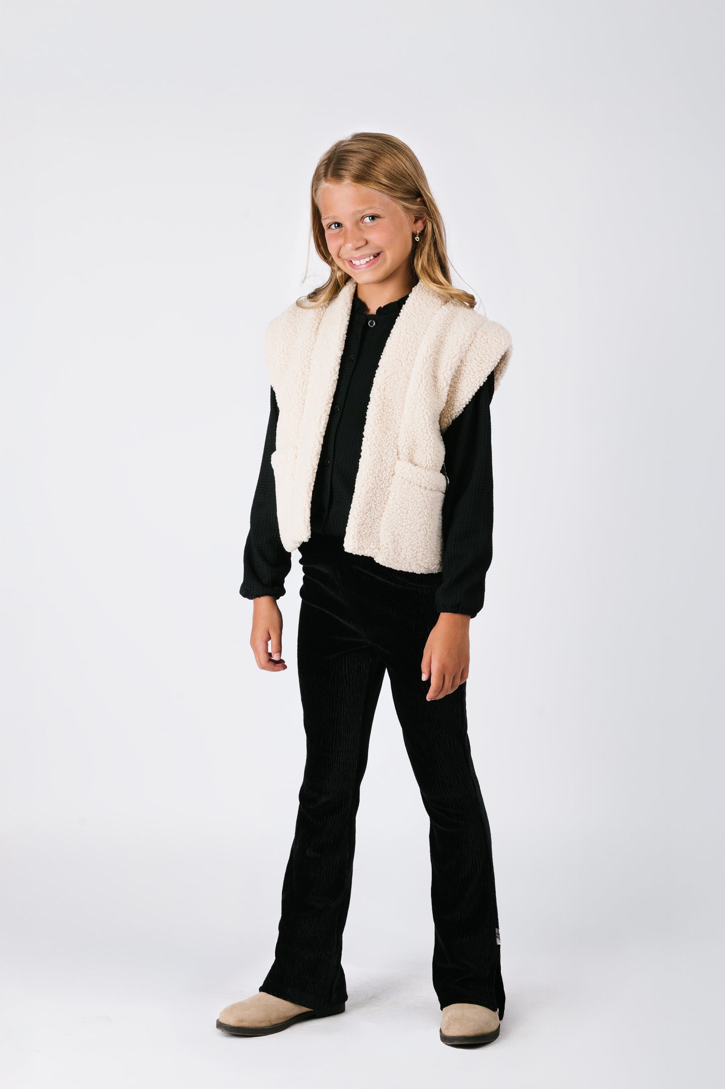 B.Nosy Puck Flared Pants - Zwart