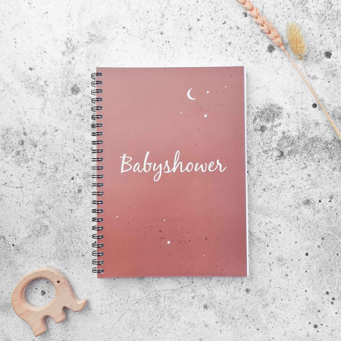 Babyshower Invulboek - Roestkleur - Herinneringen & Voorspellingen