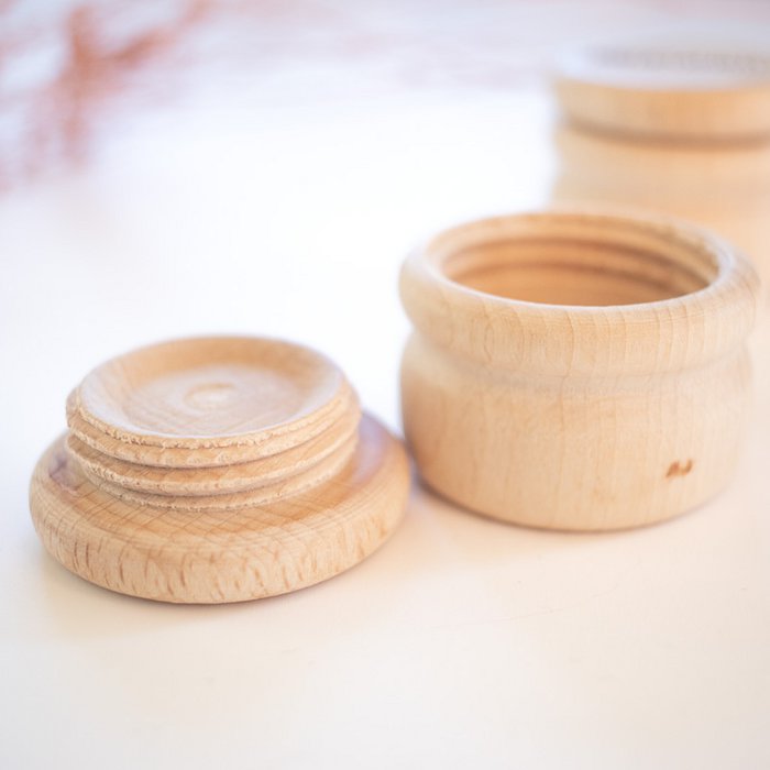 Houten Bewaardoosjes Haarlokje en Melktandjes - Set van 2