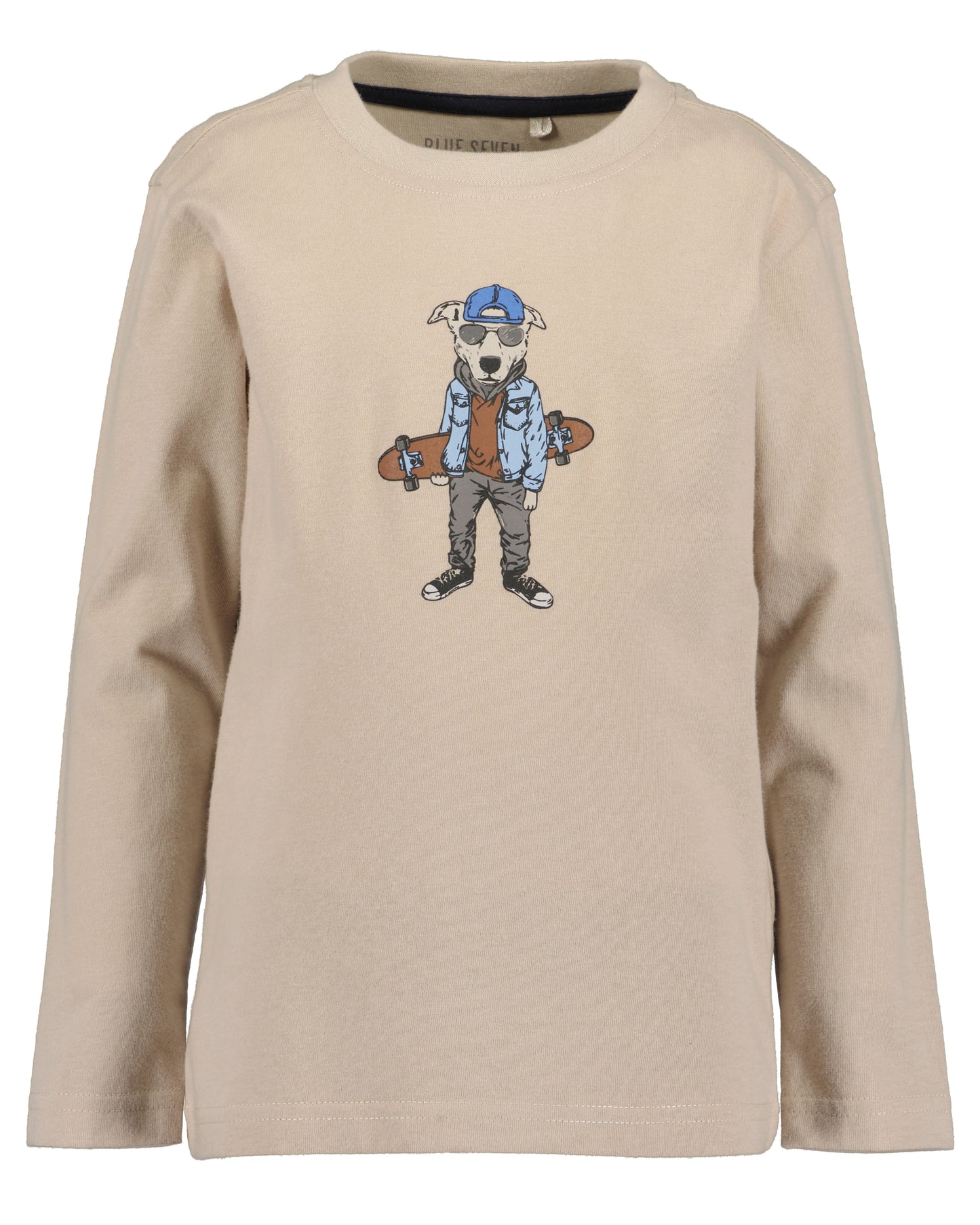 Blue Seven t-shirt hond met skateboard
