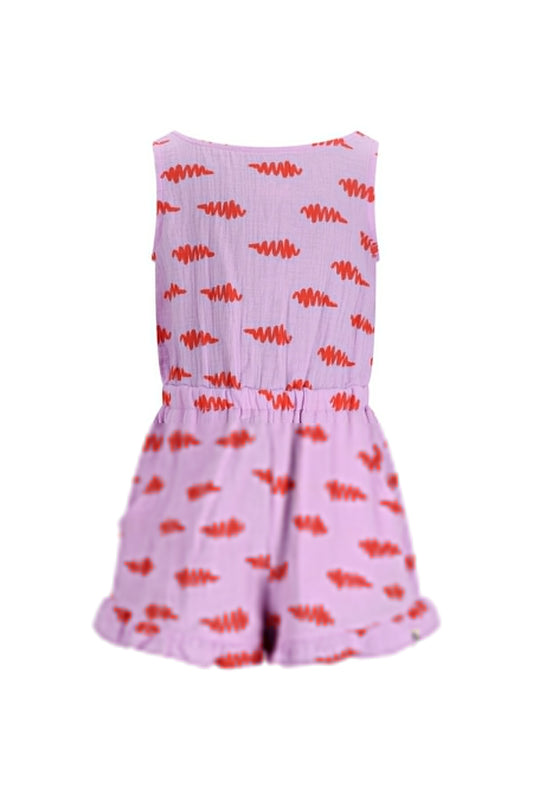 The NewChapter Jumpsuit Lous Meisjes - Lila met Rode Print
