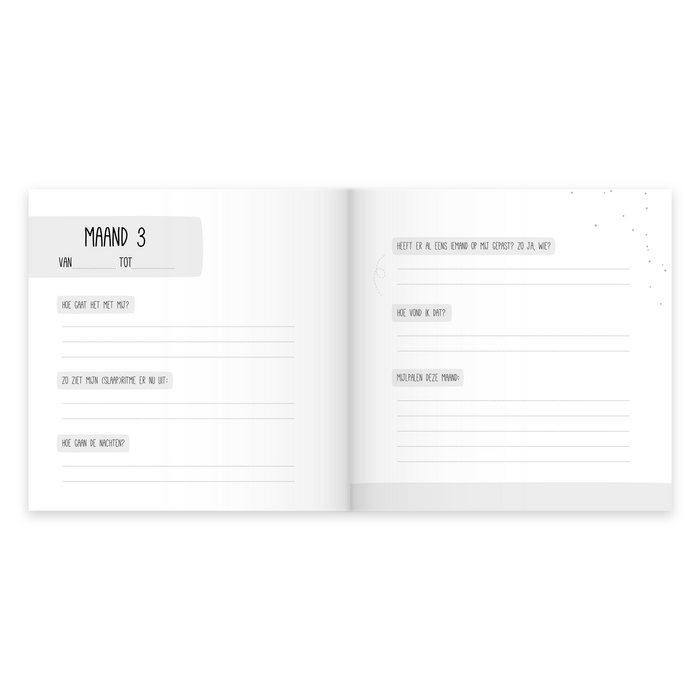 Baby Invulboek Eerste Jaar - Herinneringsboek voor Mijlpalen