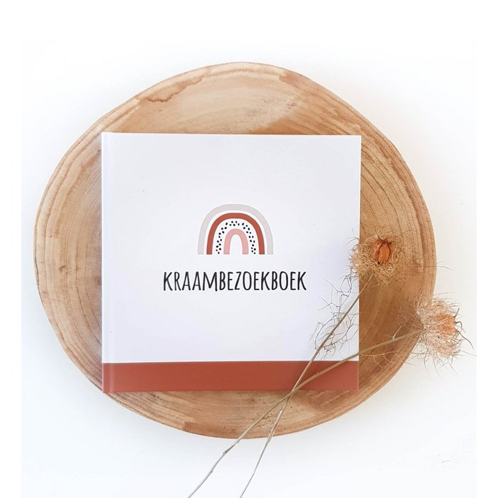 Kraambezoekboek Baby - Invulboek Roestkleur
