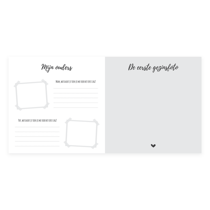 Kraambezoekboek Invulboek Baby - Modern Stip Design