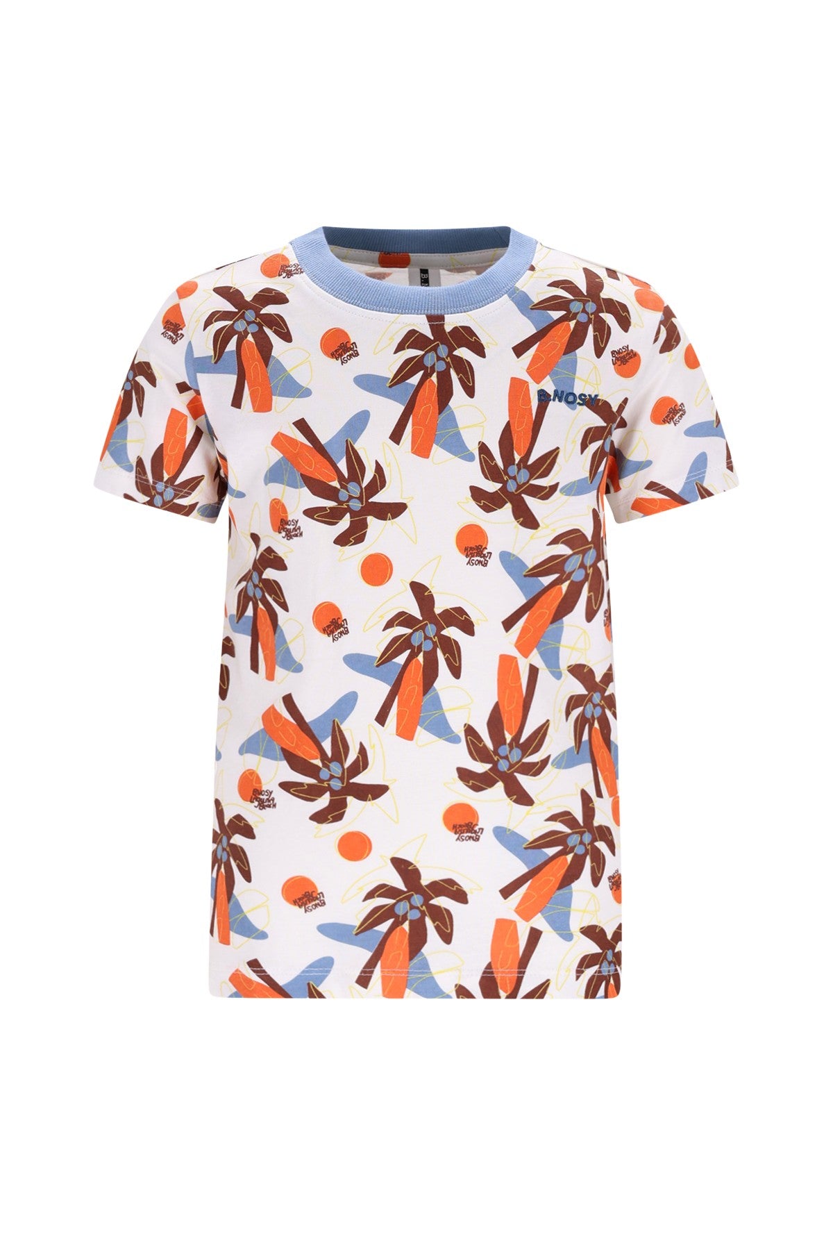 B.Nosy Timmy T-shirt voor Jongens - Zomerse Print Blauw
