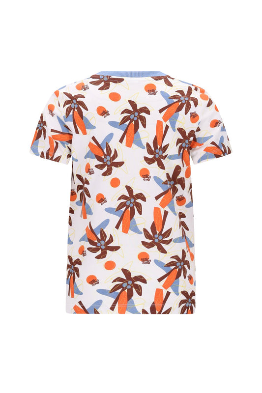 B.Nosy Timmy T-shirt voor Jongens - Zomerse Print Blauw