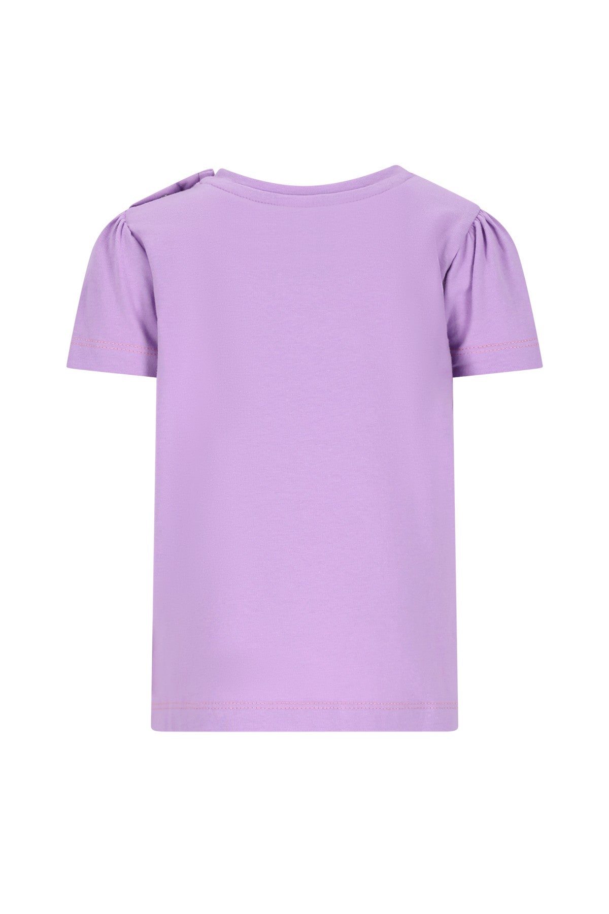 B.Nosy Meisjes T-shirt Tammy - Lila met Bloemenprint
