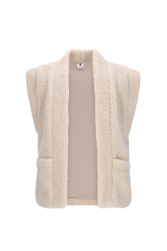 B.Nosy Georgie Teddy Gilet Meisjes - Ecru